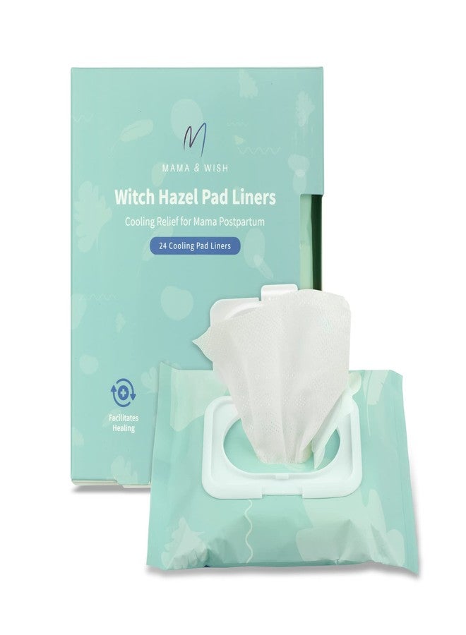 Mama & Wish Witch Hazel Pad Liners For Postpartum Care|Witch Hazel Postpartum Pads Liner|Witch Hazel Liners For Postpartum Pads For Women - Ice Pads Postpartum Liner -Postpartum Ice Pad - 24 Count - Image 1